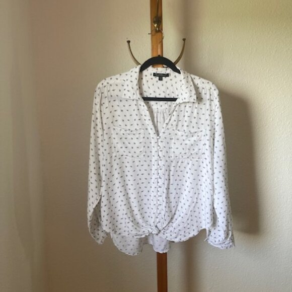 Velvet Heart Tops - Feather Print Blouse